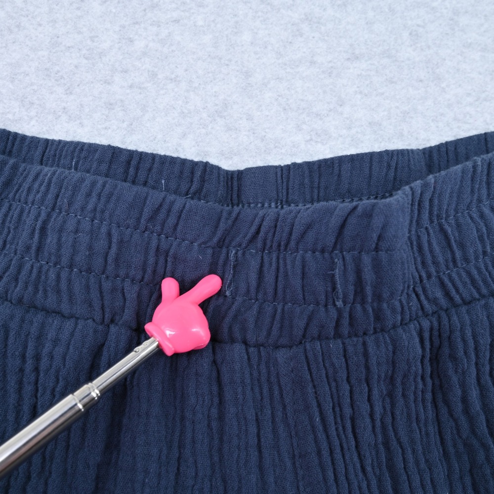 100% Cotton C&C California Blue Gauze Relaxed Lounge Shorts XL High Rise Pocket - Picture 5 of 10
